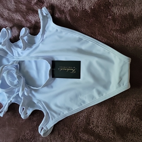 Frederick's South Beach One-Piece Lace-Up Swimsuit S - Picture 14 of 16